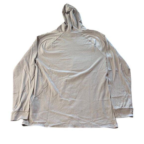 Hollister Gray Hooded Long-Sleeve Shirt Mens M 100% Cotton Casual Lightweight - Picture 2 of 5